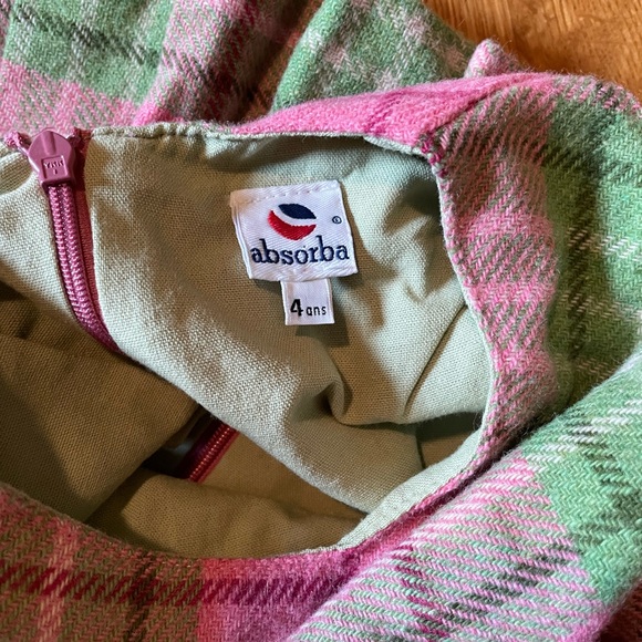 Cute Pink and Green Plaid Dress - Picture 2 of 3